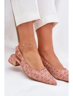 Pletené Dámské Sandály Na Jemném Podpatku Multikolor Jorela