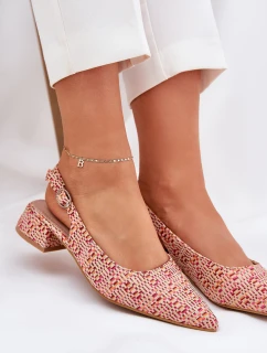 Pletené Dámské Sandály Na Jemném Podpatku Multikolor Jorela