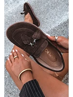 Mokasiny Barefoot z přírodního semiše Zazoo 10220 Hnědé Mokasiny Barefoot z přírodního semiše Zazoo 10220 Hnědé