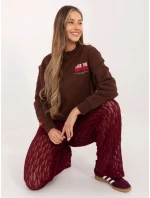 Mikina D10608BC02568J tmavě hnědá Mikina D10608BC02568J tmavě hnědá