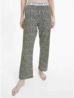 Dámské pyžamové kalhoty QS6433E - V4L Fialová se zvířecím vzorem - Calvin Klein