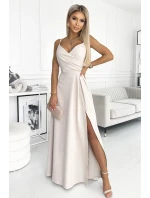 299-6 CHIARA elegantní maxi dlouhé šaty bez ramínek - BEACH 299-6 CHIARA elegantní maxi dlouhé šaty bez ramínek - BEACH