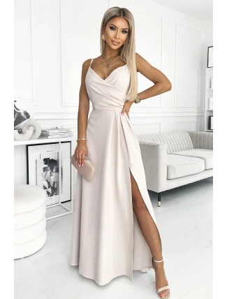 299-6 CHIARA elegantní maxi dlouhé šaty bez ramínek - BEACH 299-6 CHIARA elegantní maxi dlouhé šaty bez ramínek - BEACH