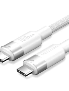 Kabel USB-C na USB-C Vention USB 3.2 5A 10Gbps 1m bílý
