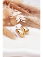 Ženské náušnice z chirurgické oceli Velké kapky zlaté