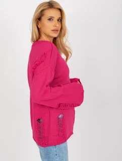 Dámský svetr BA SW 8043 .08X fuchsiová - FPrice