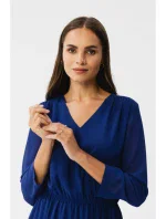 S354 Vrstvené šifonové šaty - královská modř S354 Vrstvené šifonové šaty - královská modř