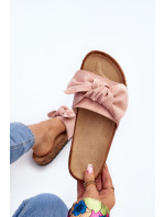 Dámské pantofle s mašlí, růžová Ezephira