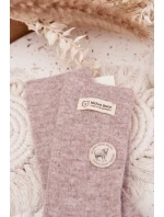 Dámské teplé vlněné ponožky s nášivkou – béžové Dámské teplé vlněné ponožky s nášivkou – béžové