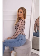 Halenkové body v bronzové béžové barvě