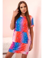 Dámské šaty na ramínkách s ozdobnými sponami béžová