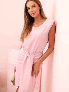 Dámská pruhovaná bavlněná šaty s V výstřihem a knoflíky tmavě mátová