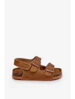 Dětské sandálky na korkové platformě se suchým zipem Camel Rorria