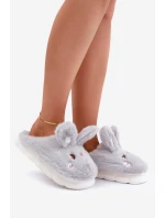 Bavlněné Pantofle S Motivem Králíčka Světle Šedé Natasha