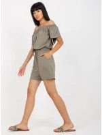 Kombinéza D73781M62266KA khaki barva Kombinéza D73781M62266KA khaki barva