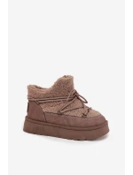 Dámské sněhule na platformě Big Star – hnědé