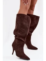 Kozačky na podpatku model 219853 Step in style Kozačky na podpatku model 219853 Step in style