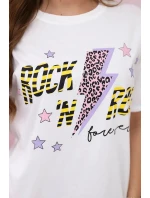 Halenka z rubané bavlny Rock n roll bílý