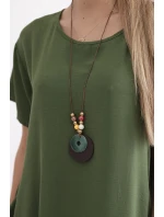 Šaty s kapsami a přívěskem jasně zelená Šaty s kapsami a přívěskem jasně zelená