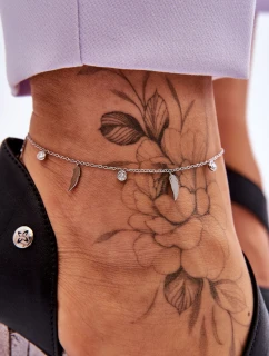 Náramek S Peřím A Krychlovými Zirkony stříbrne