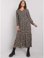 Šaty D73771M30225A1EN černá béžová Šaty D73771M30225A1EN černá béžová