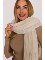 M898 Pletená šála - barva ecru