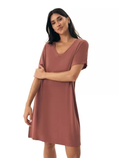 Dámská noční košilka 43041 Noves brown - HENDERSON