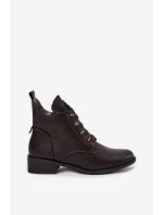 Nízké kotníkové boty s podšívkou na zip s ozdobou hnědé Nevalia