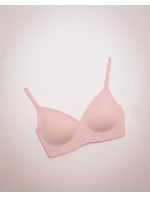 Jednoduchá košilová podprsenka Pink - Julimex