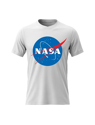 Dámské bavlněné tričko s potiskem - NASA - bílé