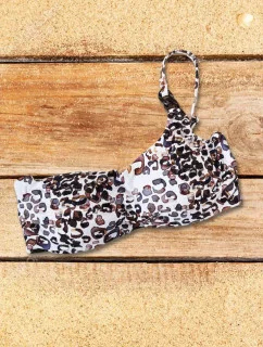 Vrchní díl plavek BA923 hnědo-bílý - Selmark