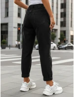 Dámské džíny mom fit s vysokým pasem černé FashionStreet UY2903