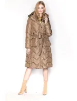 Béžová dámská rozšířená bunda (ag2-j81)