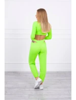 Sada s blůzou top zelená neonová Sada s blůzou top zelená neonová