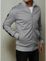 Pánská světle šedá mikina na zip FashionStreet BX5566