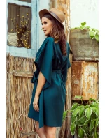 SOFIA - Dámské motýlkové šaty v lahvově zelené barvě 287-2 SOFIA - Dámské motýlkové šaty v lahvově zelené barvě 287-2