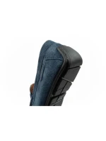 Wrangler pánské polobotky mokasíny Maifield Suede přírodní kůže námořnická modř