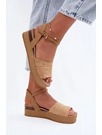 Dámské sandály na platformě Wrangler 20261076.38F tmavě béžové Dámské sandály na platformě Wrangler 20261076.38F tmavě béžové