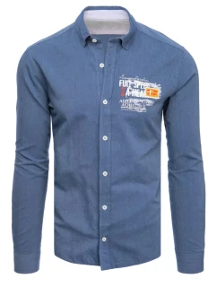 Pánská indigová košile FashionStreet DX2282