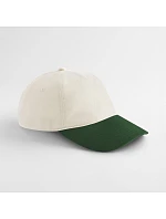 Beechfield B 67 5 panelová kontrastní kšiltovka 53.0067 natural/forest green