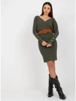 Dámské šaty TW SK BE BQ183 .19 khaki - FPrice Dámské šaty TW SK BE BQ183 .19 khaki - FPrice