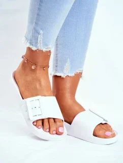 Dámské elegantní pantofle Big Star - bílé