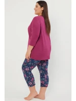 Italská lidová móda r.3/4 sp.7/8 barva:blackberry/print Italská lidová móda r.3/4 sp.7/8 barva:blackberry/print