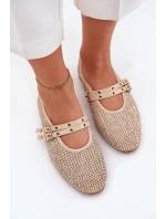 Baletky S Pletením A Pásky Béžové Partheda