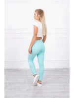 Dámské džínové kalhoty 2639 Tyrkysová - Kesi