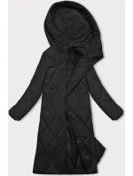 Černá dlouhá dámská zimní bunda s kapucí J.Style (5M3173-392) Černá dlouhá dámská zimní bunda s kapucí J.Style (5M3173-392)