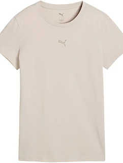 Dámské tričko Puma Ess Centered Cat Logo Tee, světle béžové, 692916 82