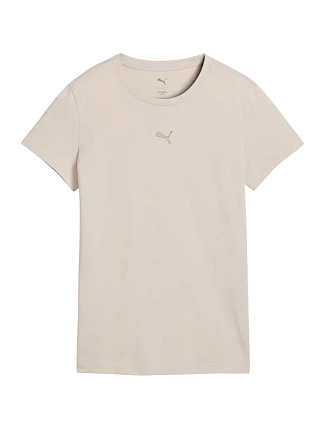 Dámské tričko Puma Ess Centered Cat Logo Tee, světle béžové, 692916 82
