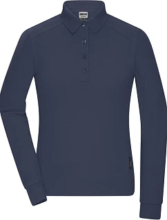 Daiber JN 1841 Dámské pracovní piqué polo s dlouhým rukávem 02.1841 navy