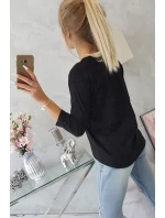 Halenka s grafikou 3D Watch černá